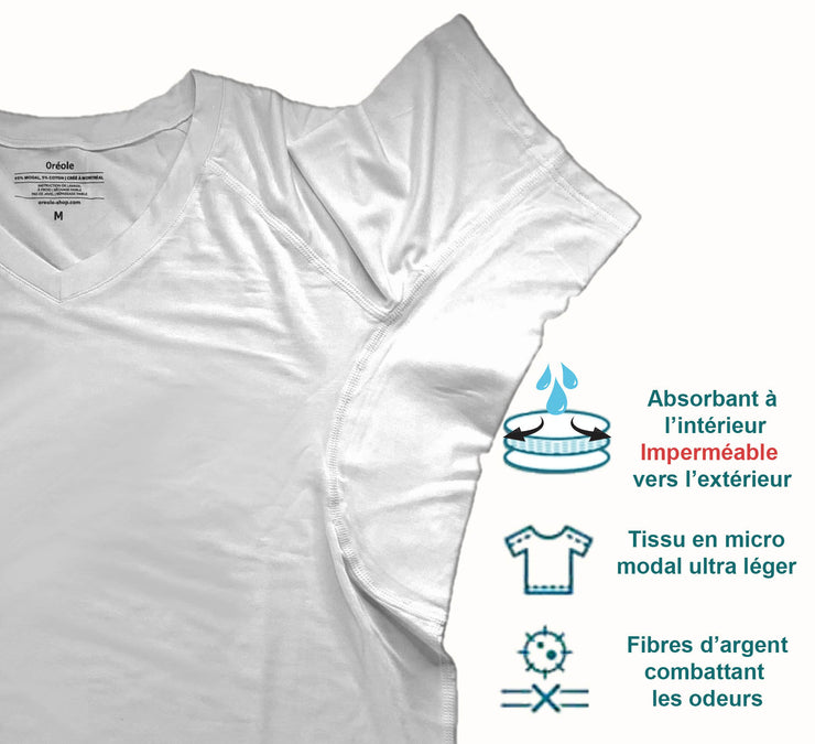 Sweatproof Undershirt With Back And Armpits Protection